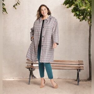 Ava & Viv Women’s Plus Water Resistant Swing Hooded Rain Coat 2X NWT